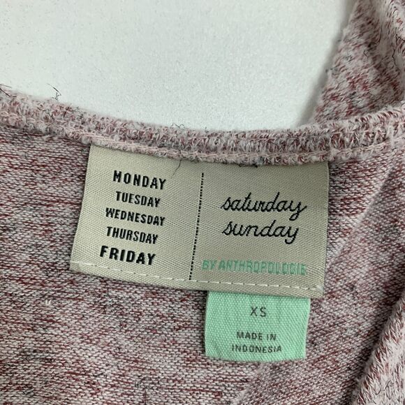 Saturday Sunday Knit Sweater Dress Women XS Anthropologie Space Dye Elastic Cuff - Picture 9 of 16